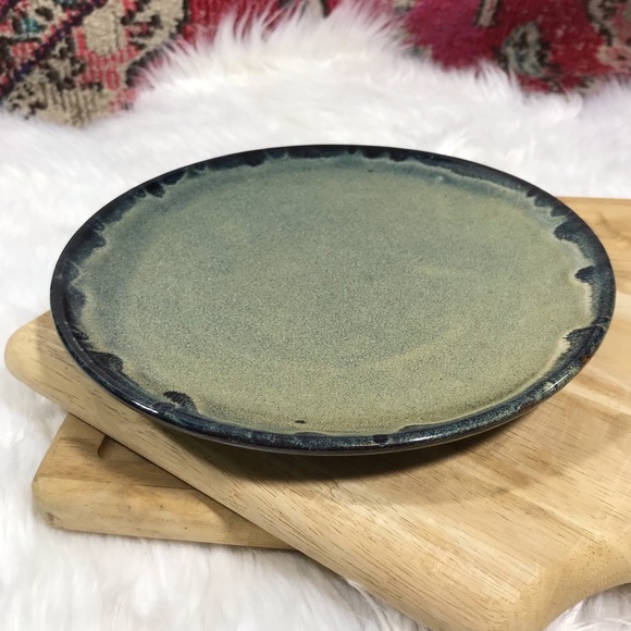 Vintage Other - MING JUN Plate Pottery Speckled Dripped Glaze